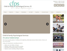 Tablet Screenshot of childandfamilypsych.com